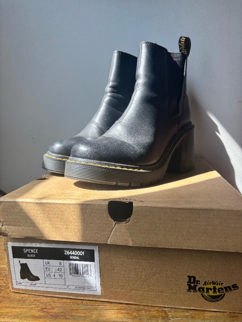Doc Martens Spence Chelsea platform boots US W 10